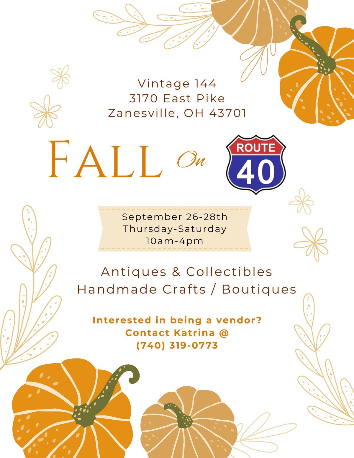 Fall on Rt 40 Craft Show & Flea Market