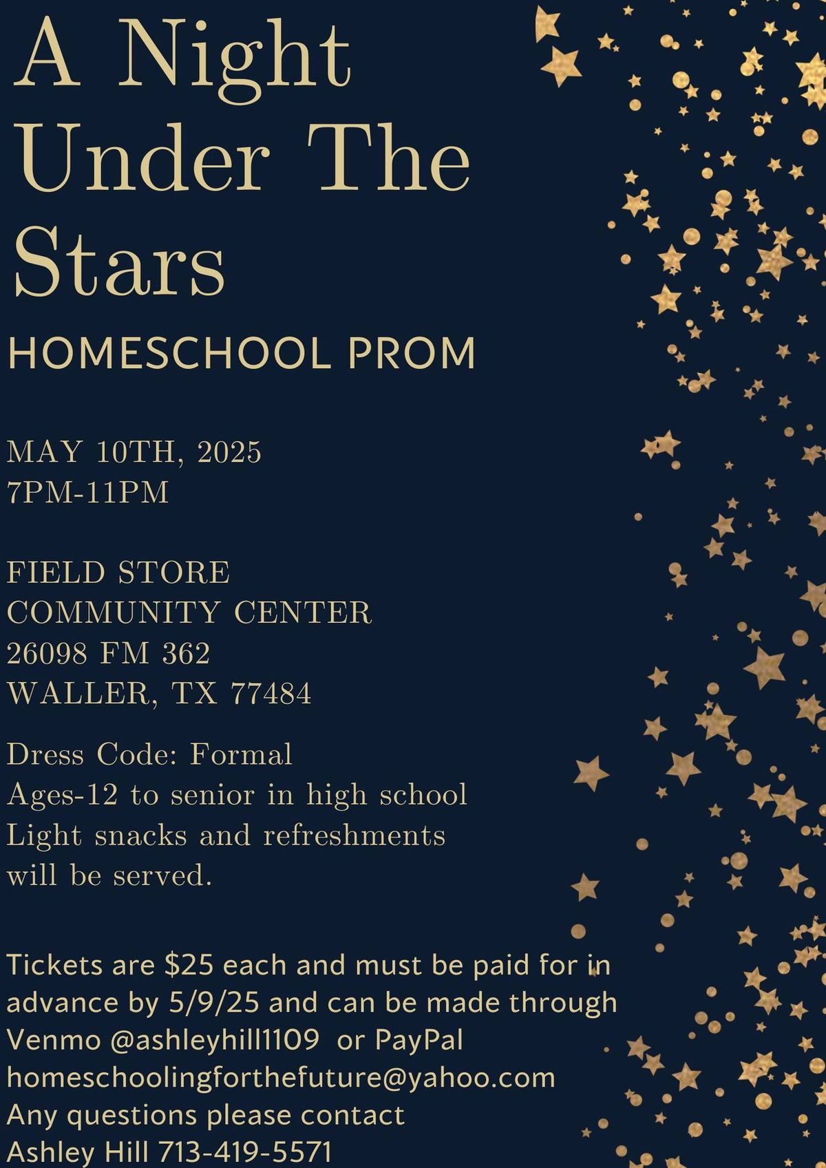 A night under the stars homeschool prom! 