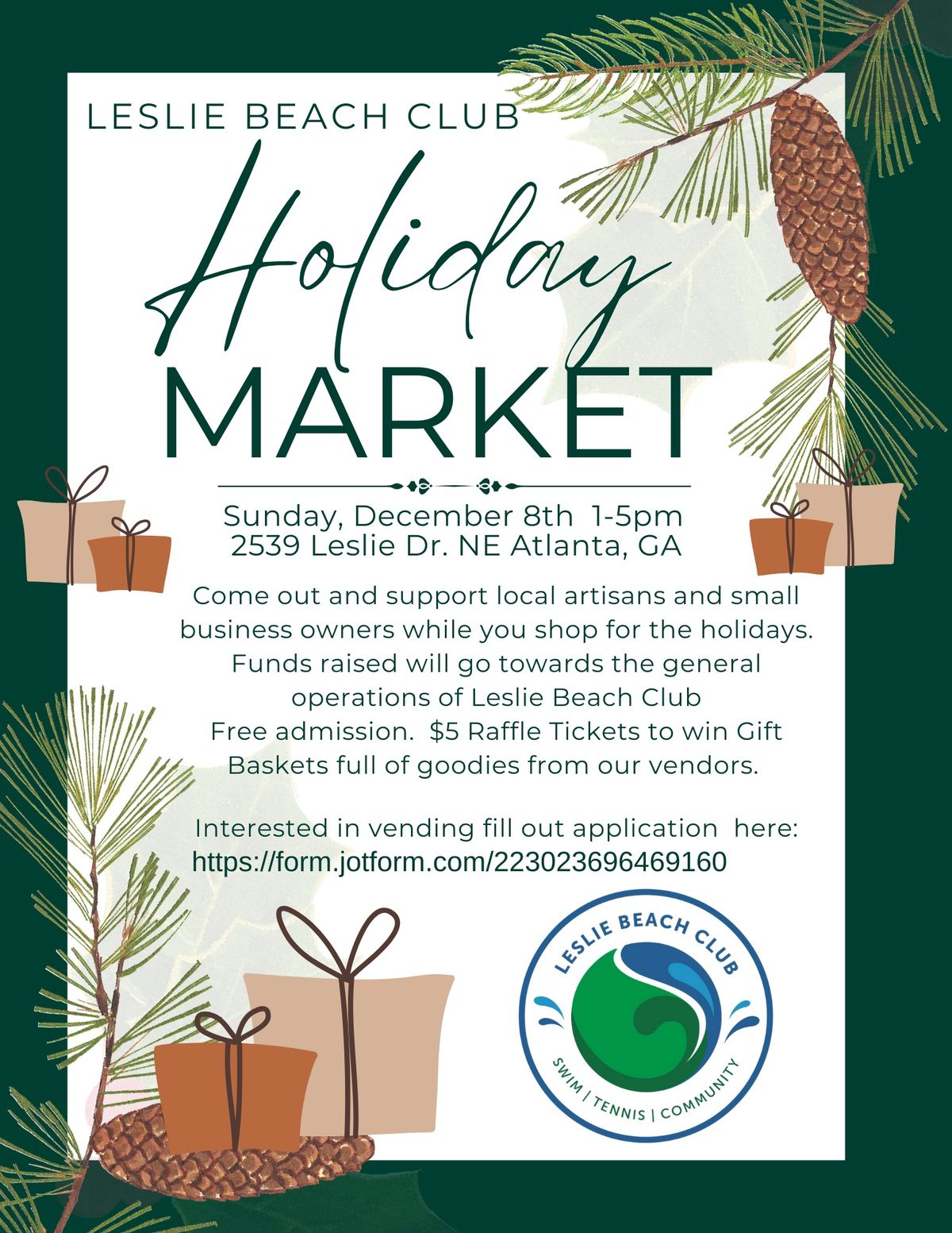 Holiday Market at Leslie Beach Club 