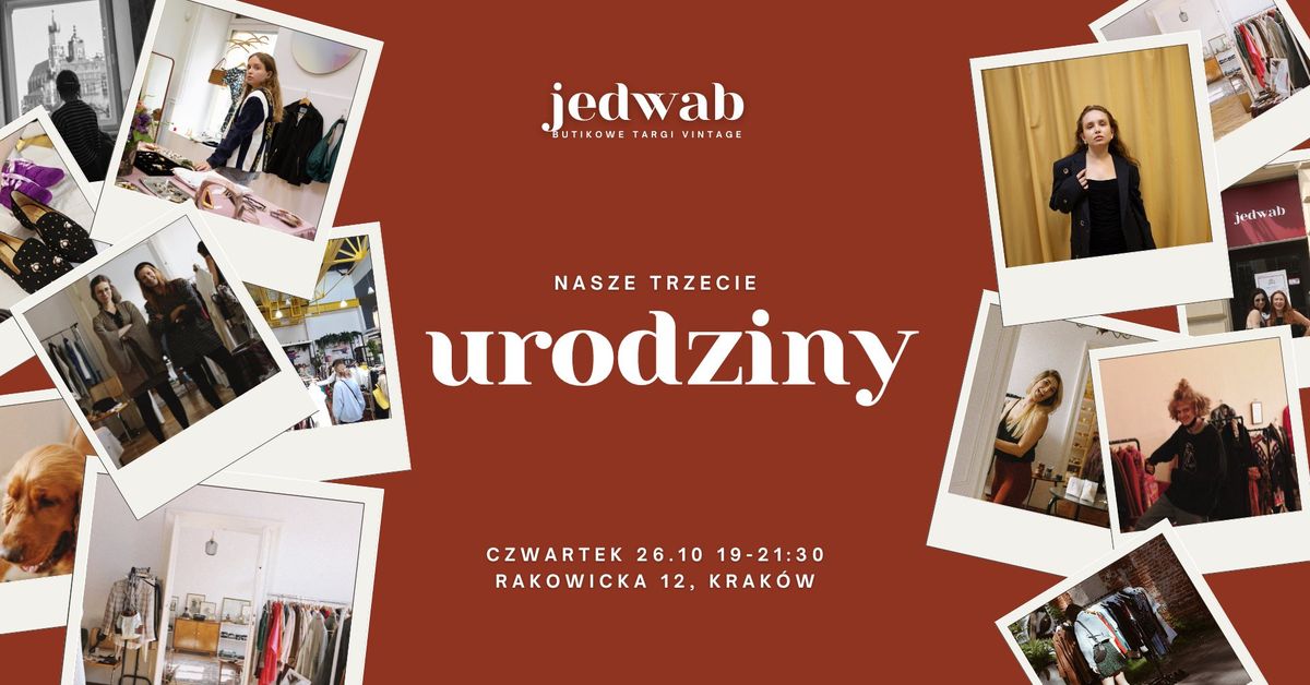 Jedwab ma 3. LATA! \ud83c\udf82 Specjalna selekcja vintage, wino, muzyka na Rakowickiej \ud83d\udc97