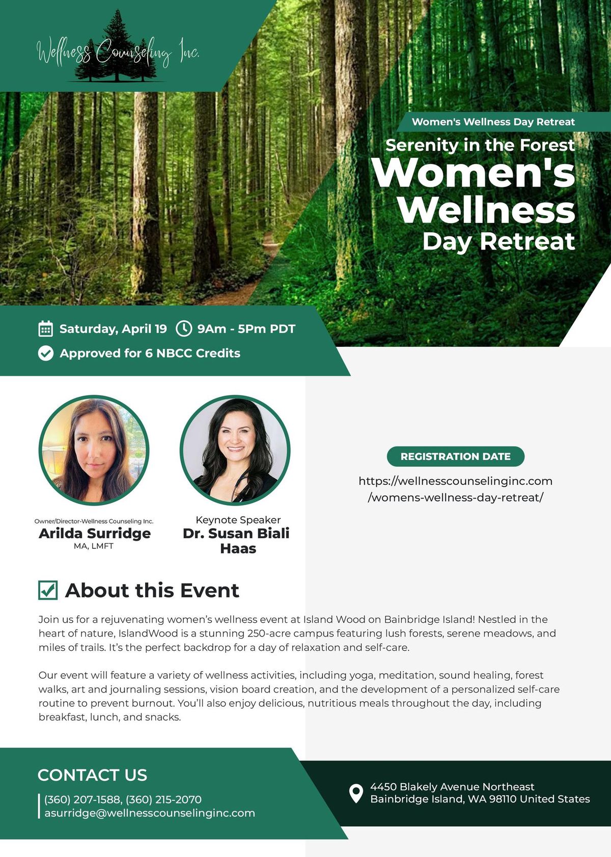 Women's Wellness Day Retreat - Bainbridge Island, WA