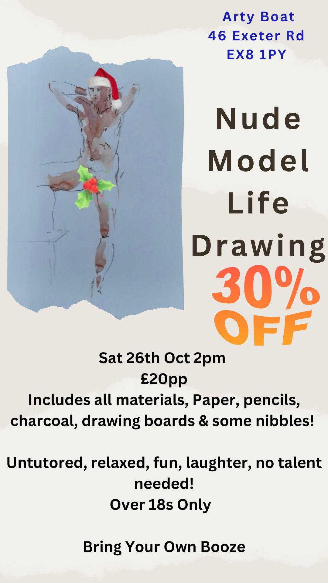 Life Model Drawing 30% off next 24hrs only! 