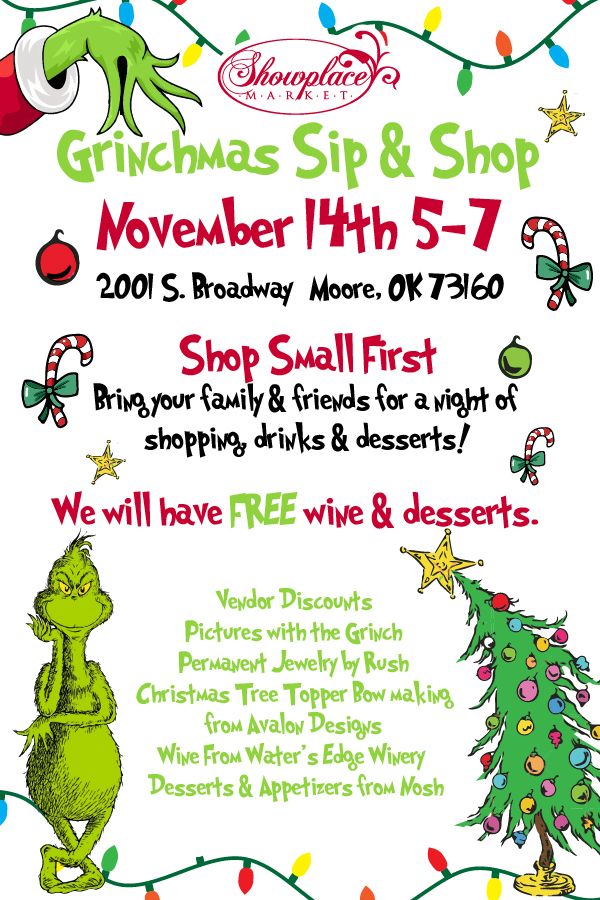 Grinchmas Sip & Shop ~ Shop Small First ~ Giveaways, Permanent Jewelry, Grinch Photos & Discounts 