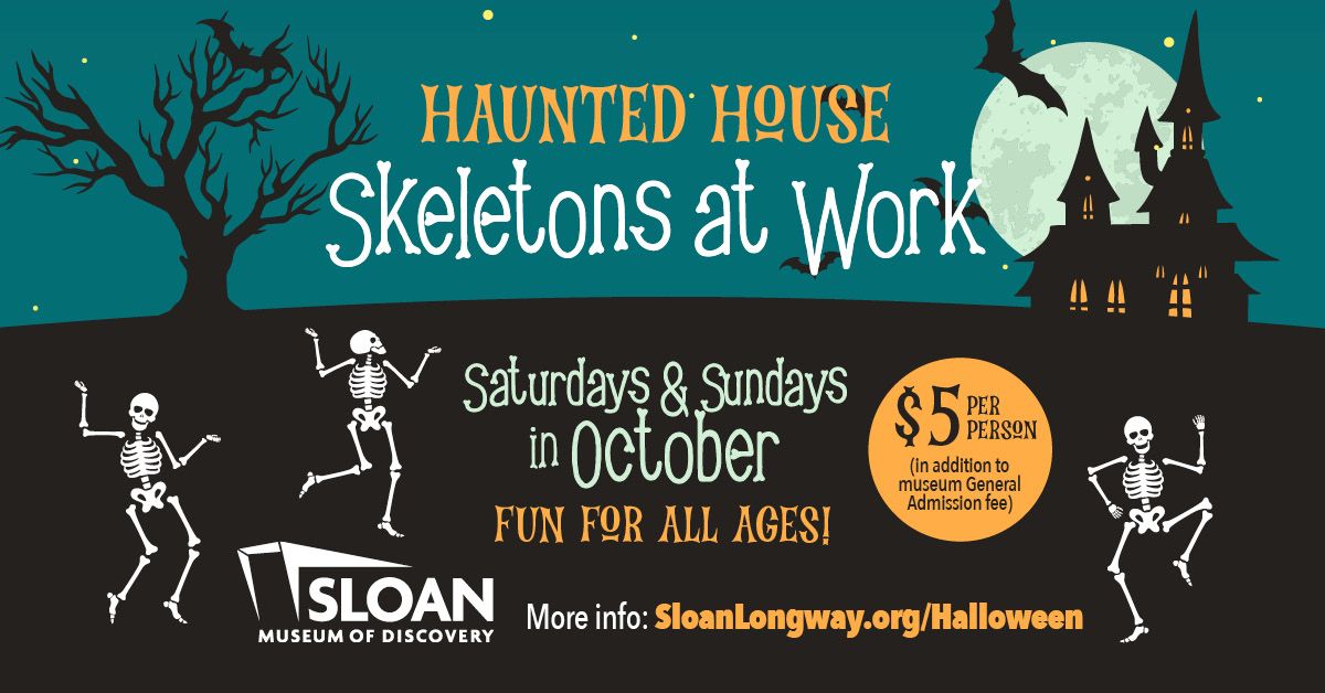 New! Skeletons at Work HAUNTED HOUSE