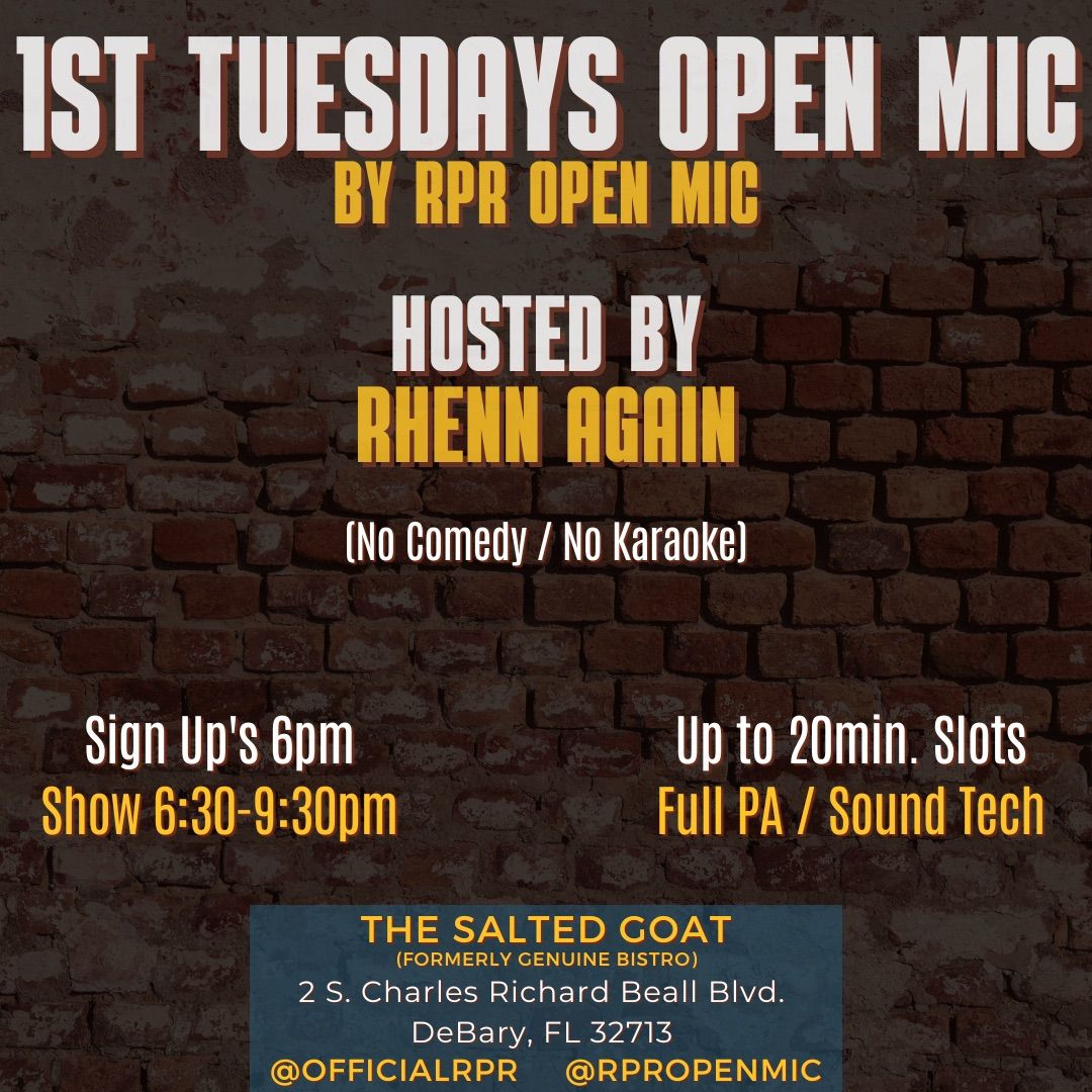 Salted Goat Open Mic (RPR 1st Tuesdays) December