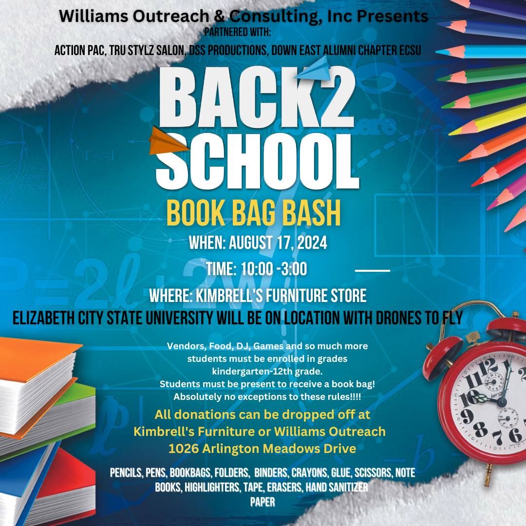 Williams Outreach Back2School Book Bag Bash