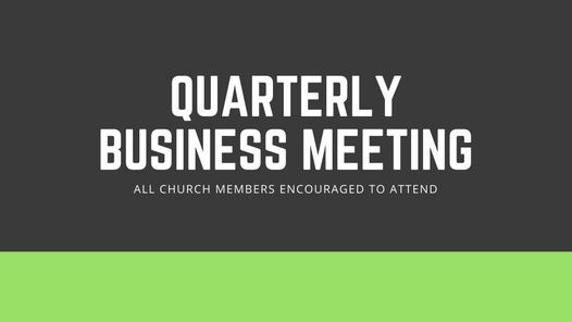 Church Business Meeting 809 D St Los Banos Ca 3712 United States 17 April 21
