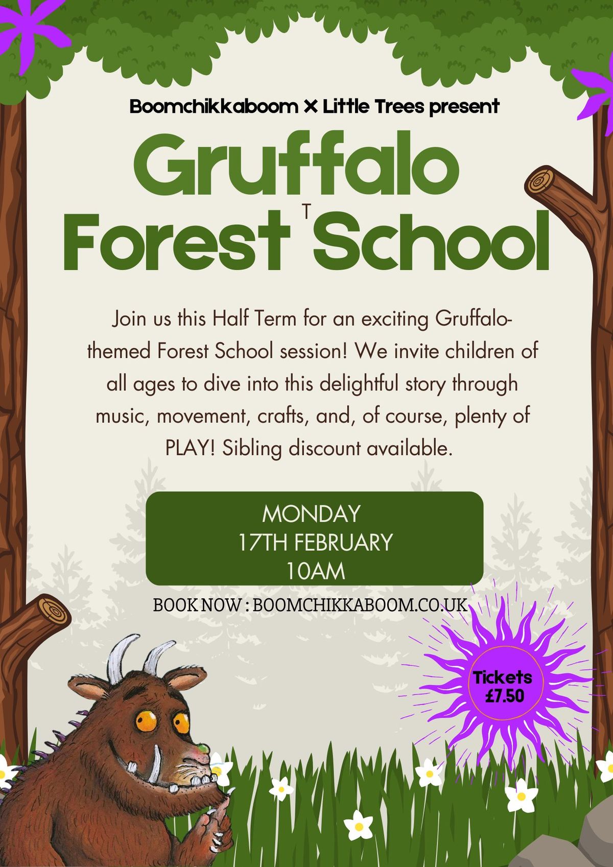 BOOMCHIKKABOOM X LITTLE TREES GRUFFALO FOREST SCHOOL