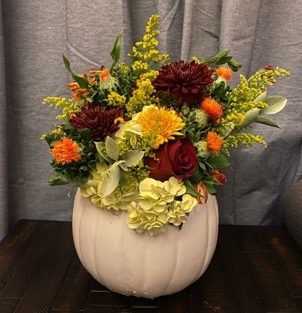 Floral Pumpkin Centerpiece Workshop at AR Workshop Frederick