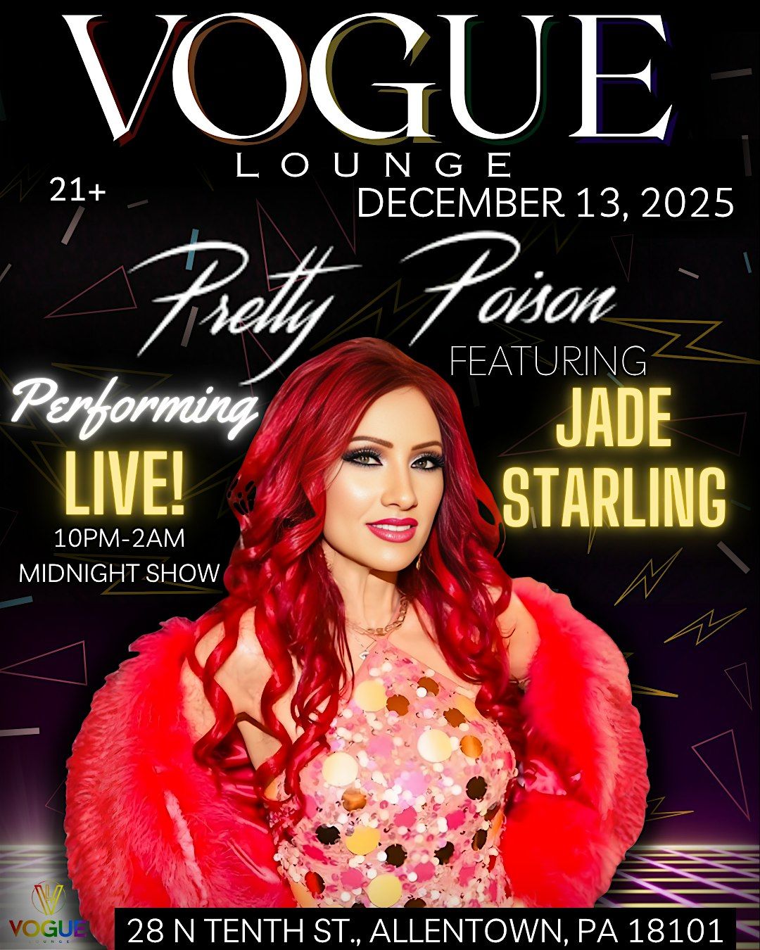 80\u2019s  Freestyle Night Featuring Pretty Poison and Jade Starling