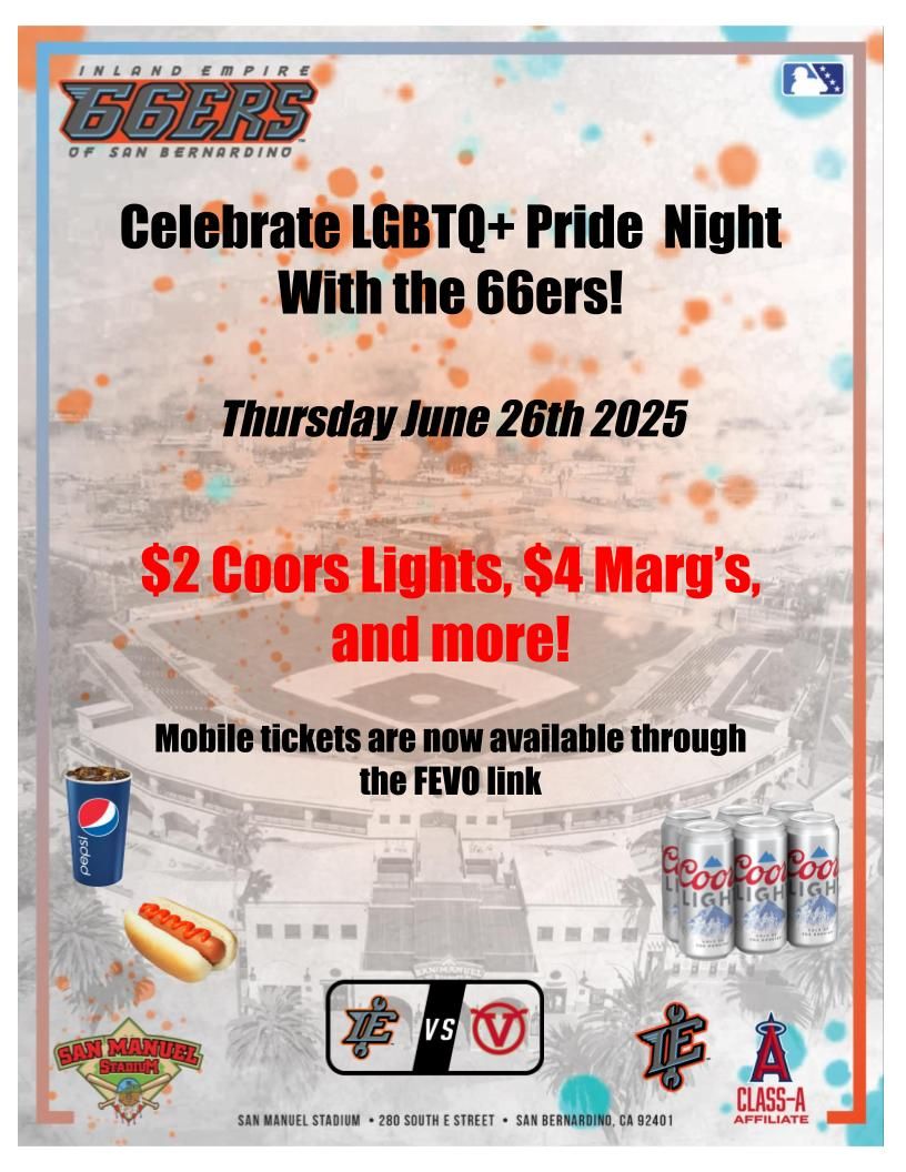 Visalia Rawhide at Inland Empire 66ers at San Manuel Stadium