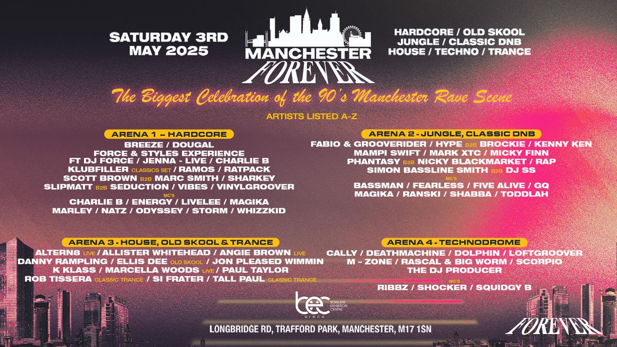 MANCHESTER FOREVER - The biggest celebration of the Manchester Rave Scene