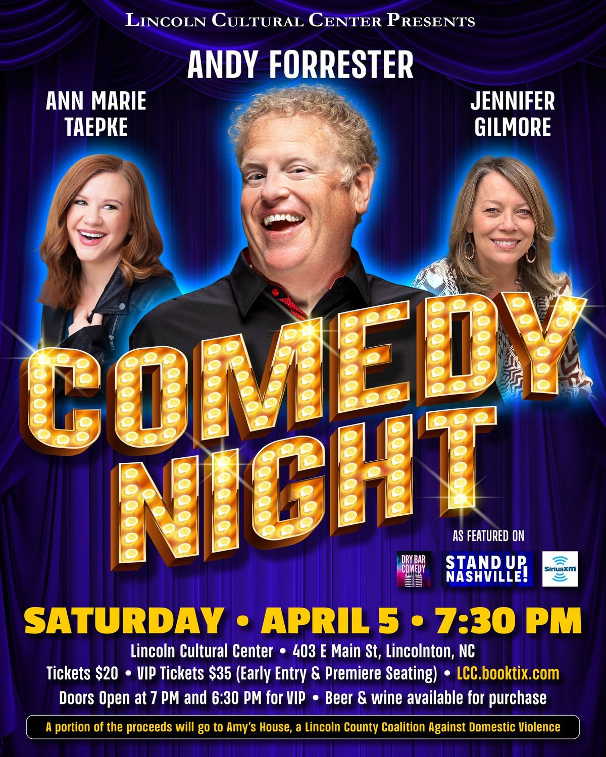 Comedy Night! Featuring Andy Forrester, Ann Marie Taepke and Jennifer Gilmore