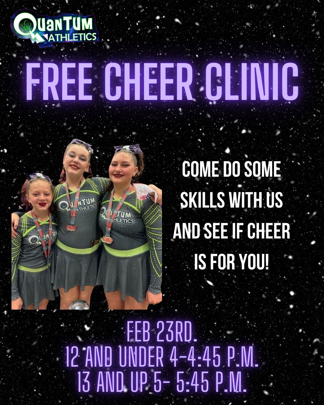 FREE Cheer Clinic! *Open to anyone*