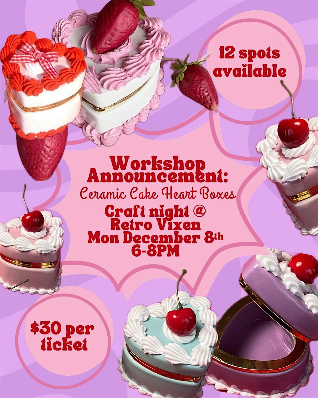 Ceramic Cake Heart Box Workshop