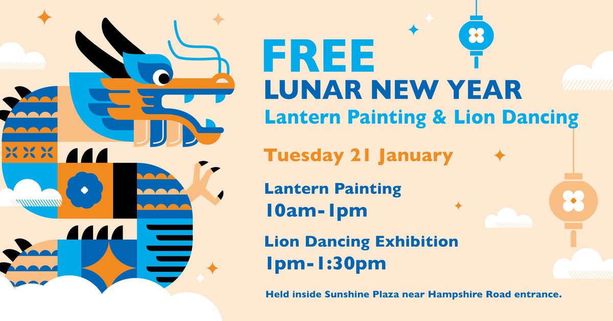 Lunar New Year Lantern Painting and Lion Dancing