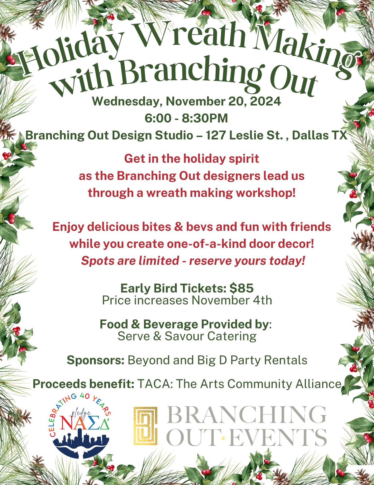 Holiday Wreath Making with Branching Out