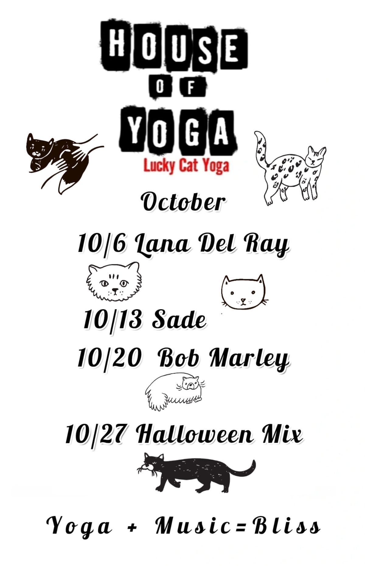 House of Yoga Bob Marley Mix at Lucky Cat Yoga 