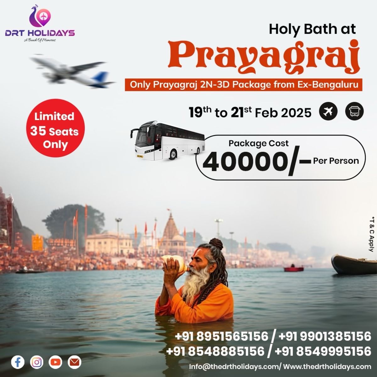 Holy Bath at Prayagraj - 2N\/3D Package from Bengaluru