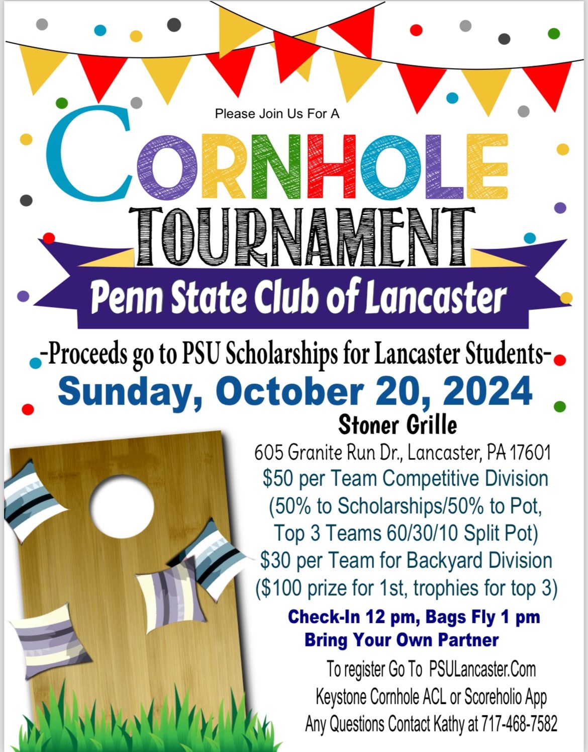 PSU Club of Lancaster Cornhole Tournament