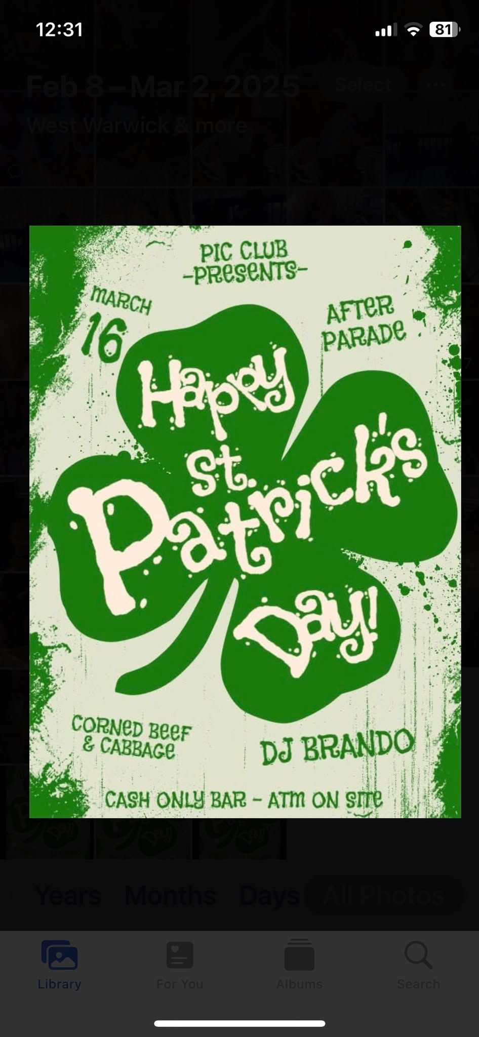 St Patrick\u2019s Day at the PIC 