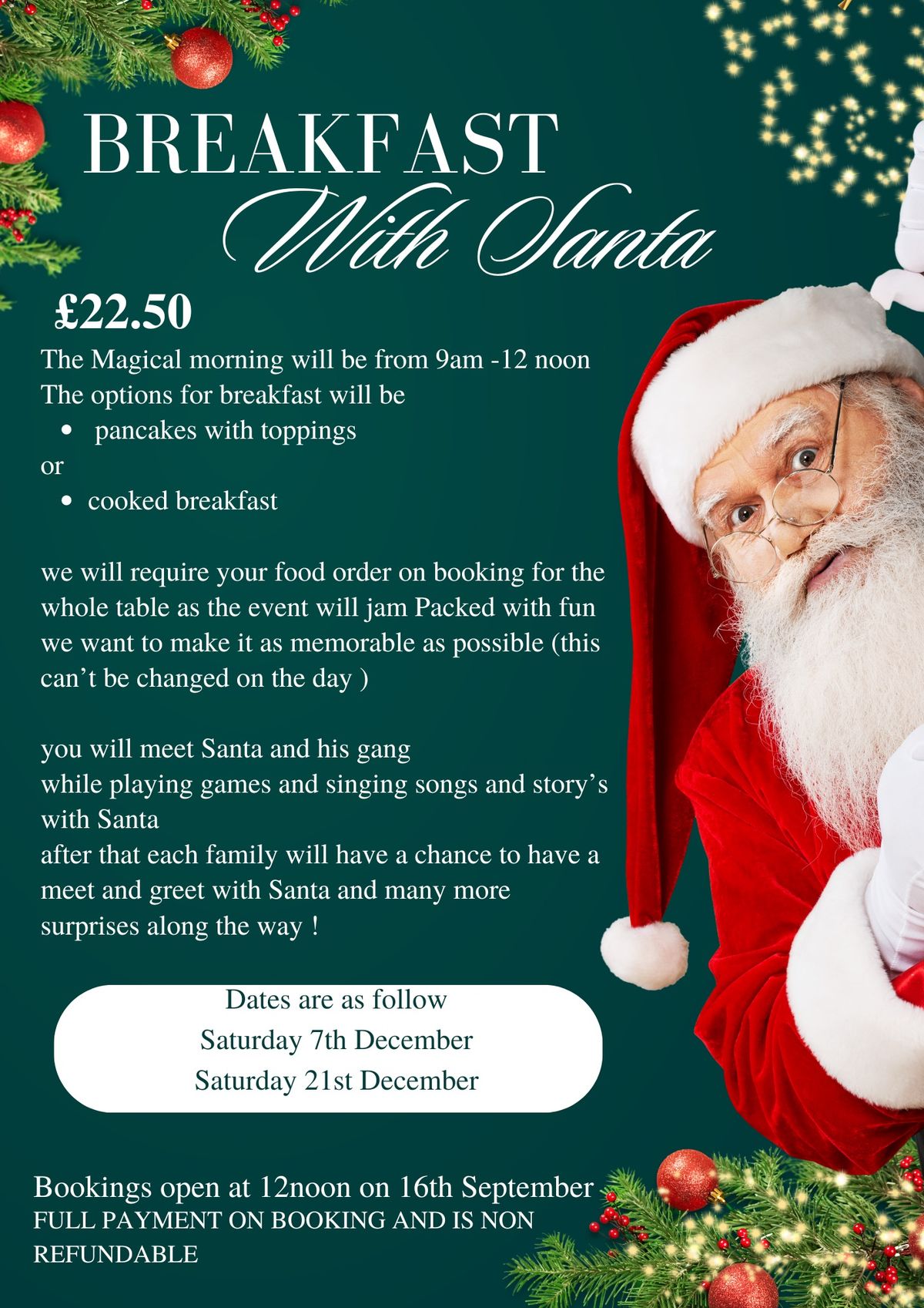 Breakfast with Santa 