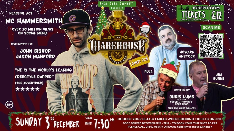 The Warehouse Comedy Club : MC Hammersmith - Howard Anstock - Jim Burke - Chris Lumb