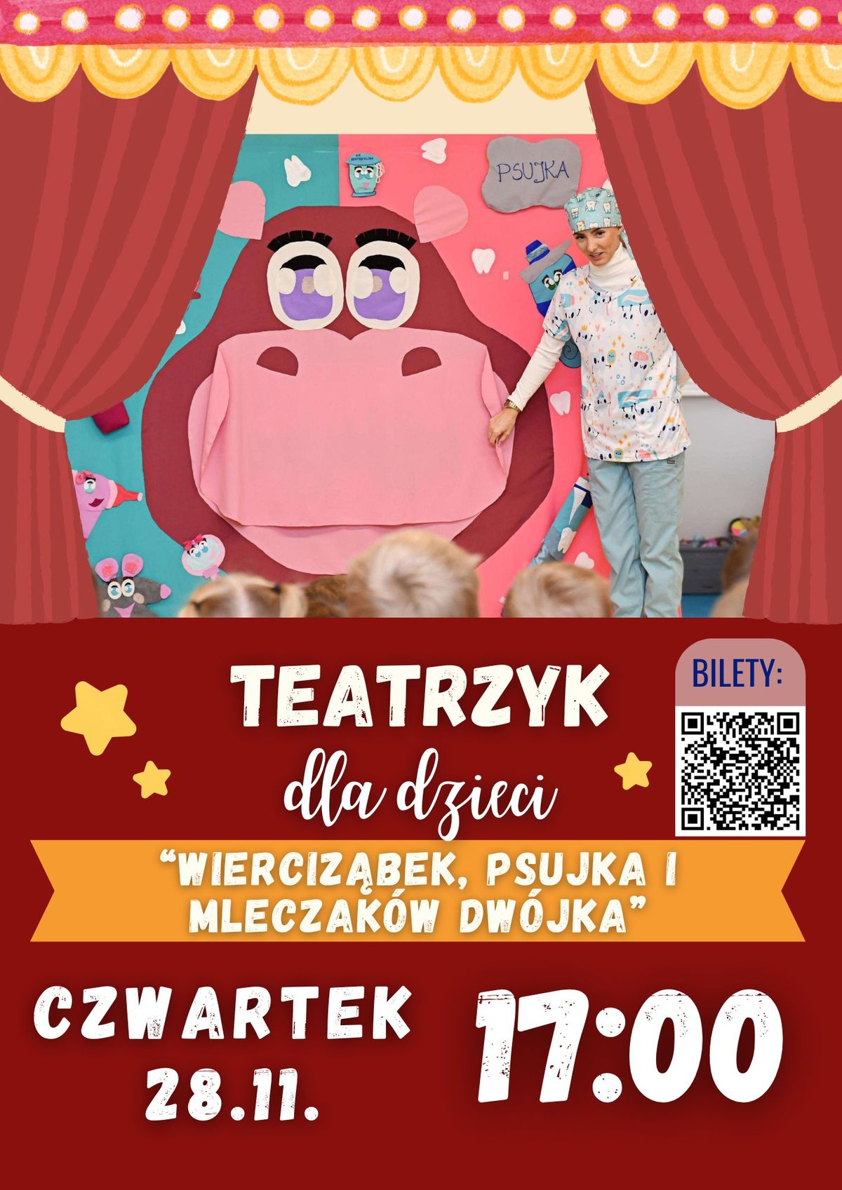 \u201eWierciz\u0105bek, Psujka i Mleczak\u00f3w Dw\u00f3jka\u201d - Teatrzyk dla dzieci