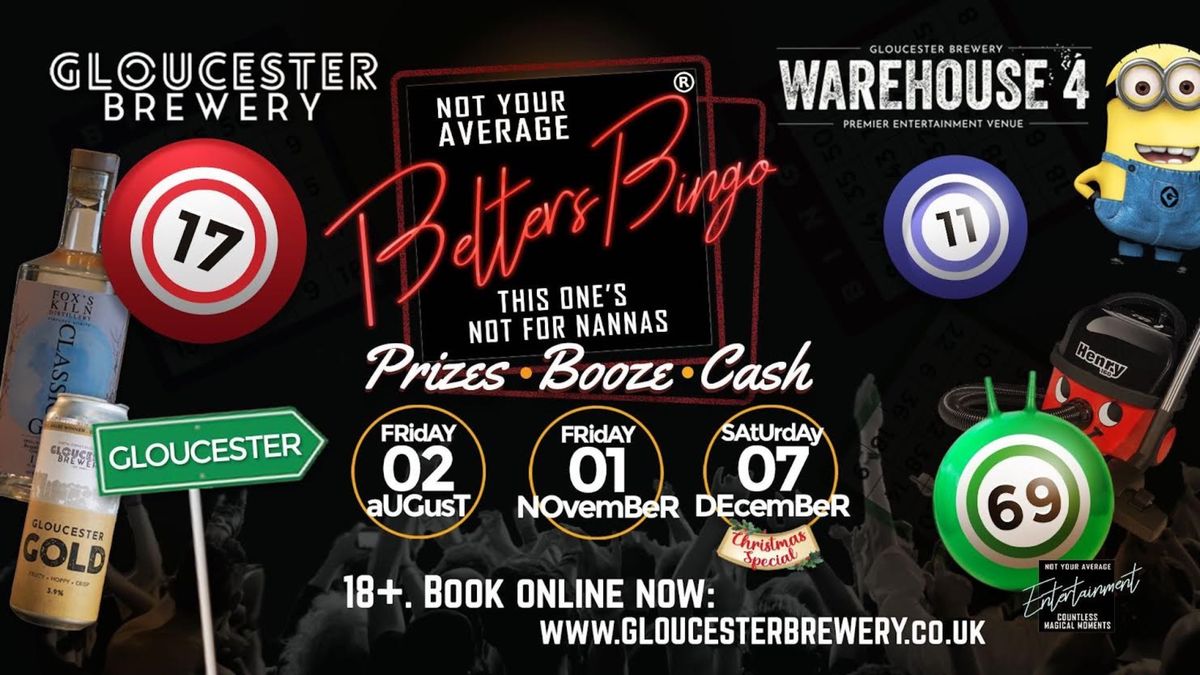 Warehouse 4 ~ Not Your Average Events Belters Bingo!!