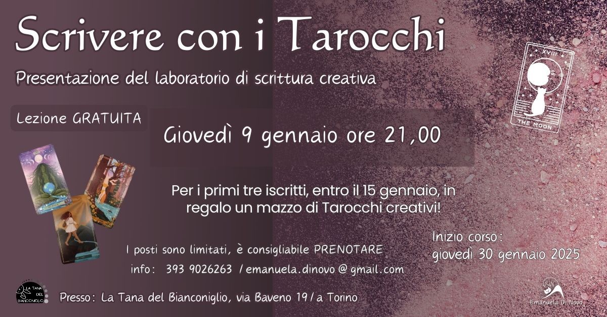 Lezione gratuita del laboratorio di scrittura "Scrivere con i Tarocchi"