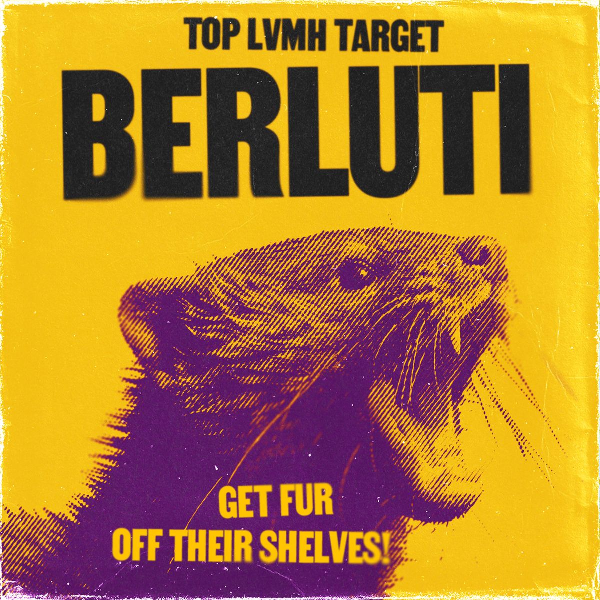 NYC ANTI-FUR PROTEST: BERLUTI