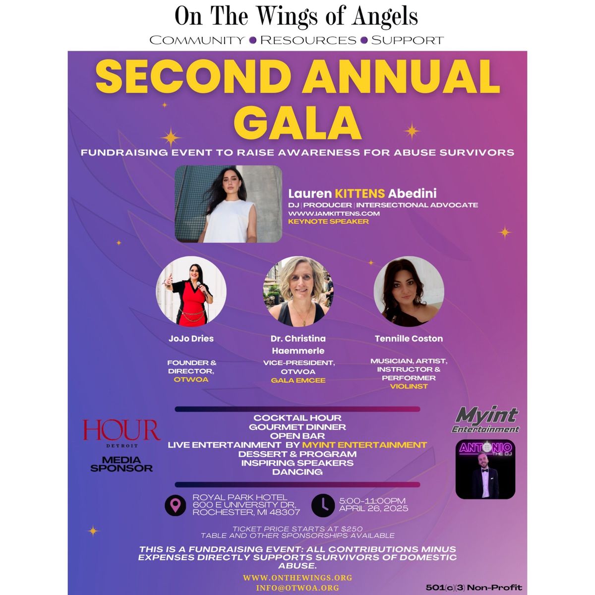 2nd Annual On The Wings of Angels Fundraising Gala 