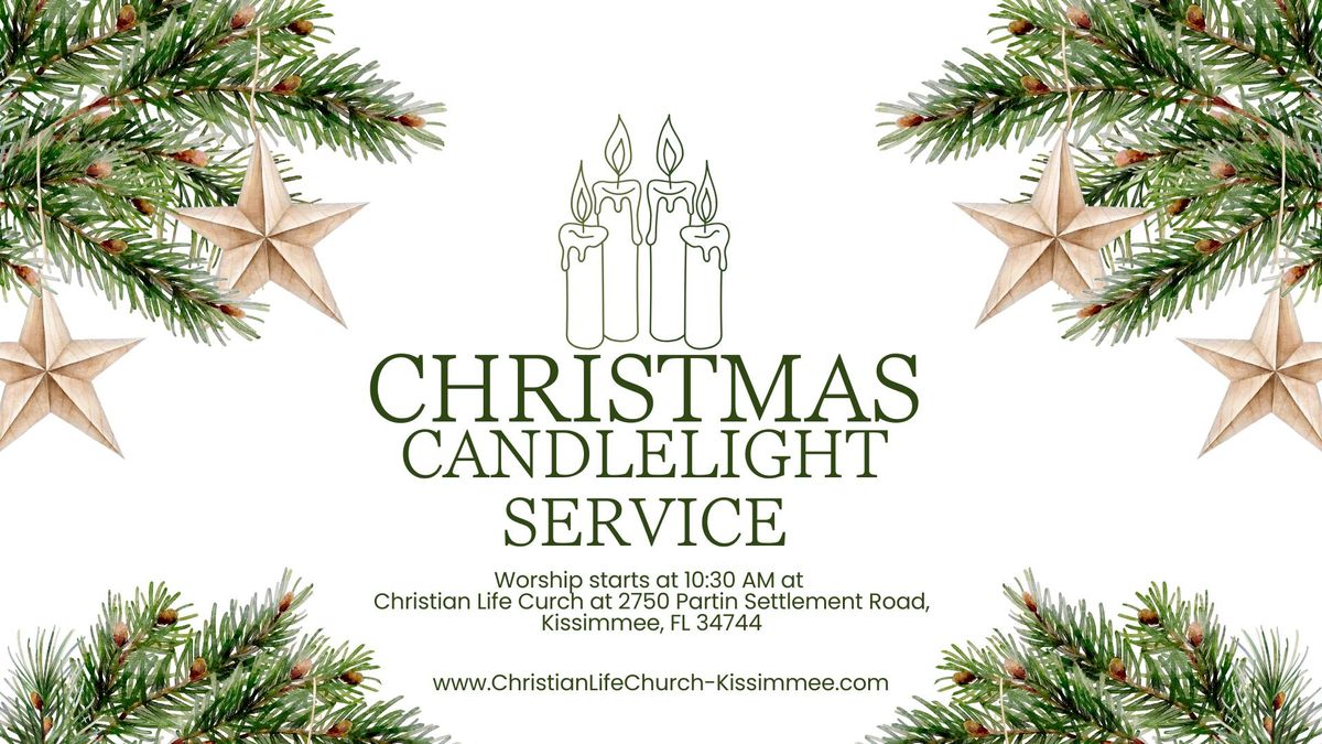 Christmas Candlelight Service - Sunday, December 22, 2025 at 10:30 am