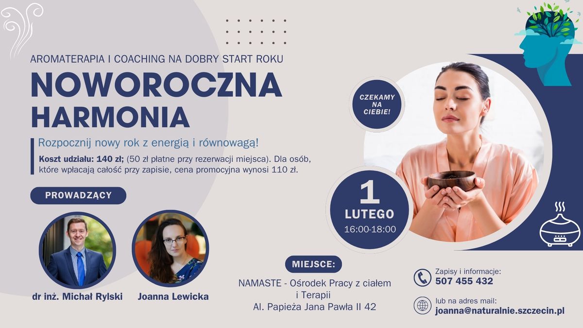 Noworoczna Harmonia \u2013 aromaterapia i coaching na dobry pocz\u0105tek roku