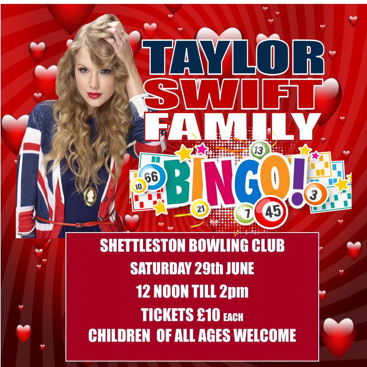 Shettleston- Taylor Swift Family Bingo