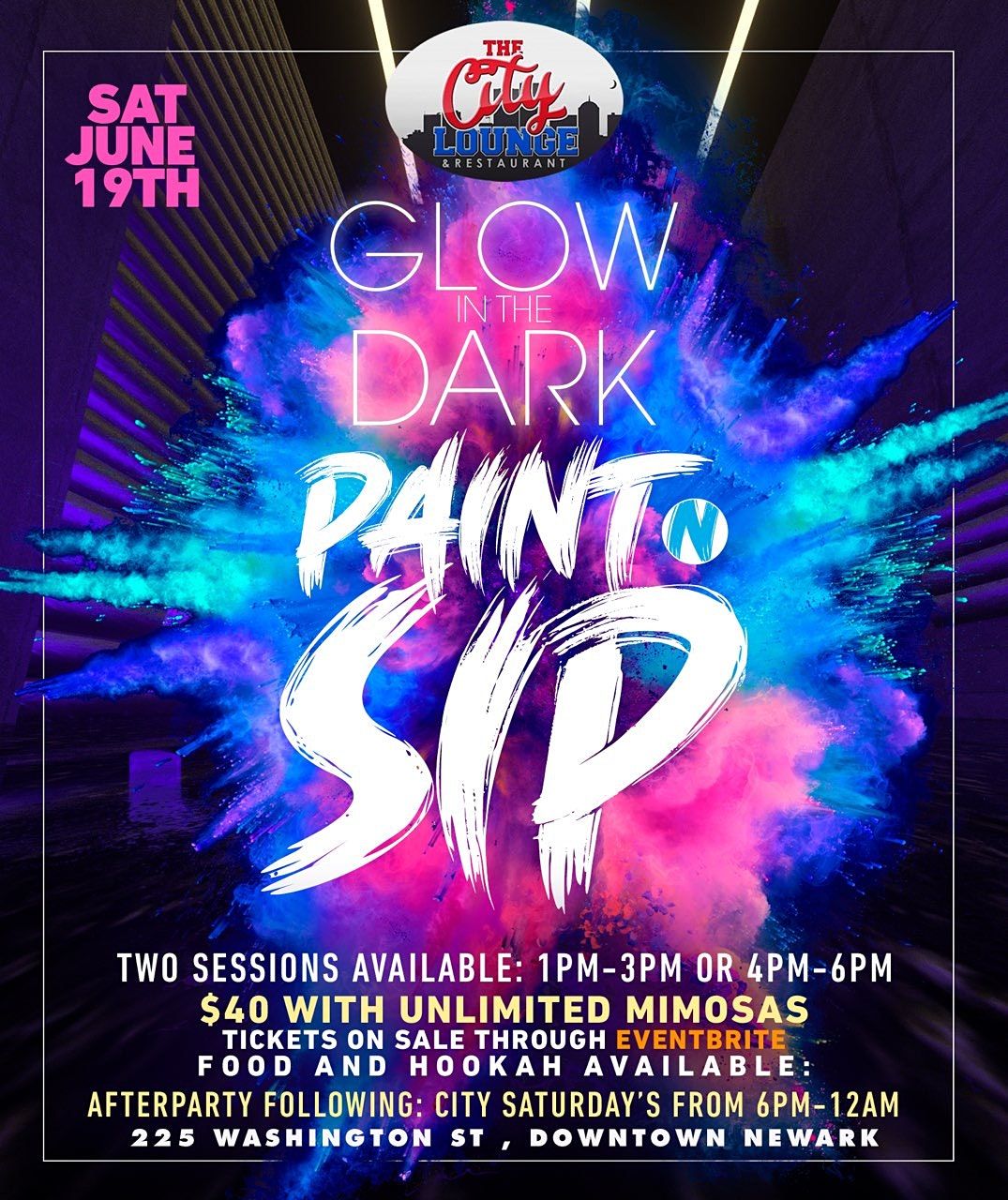 GLOW In The DARK PAINT & SIP (SESSION 2)