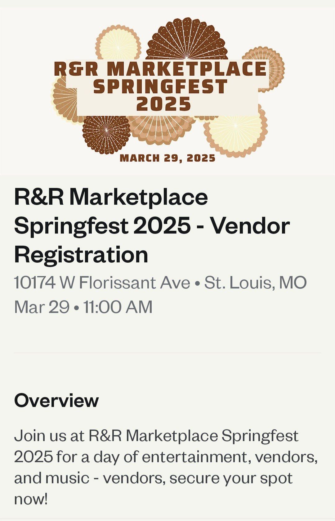 R&R Marketplace Springfest 2025