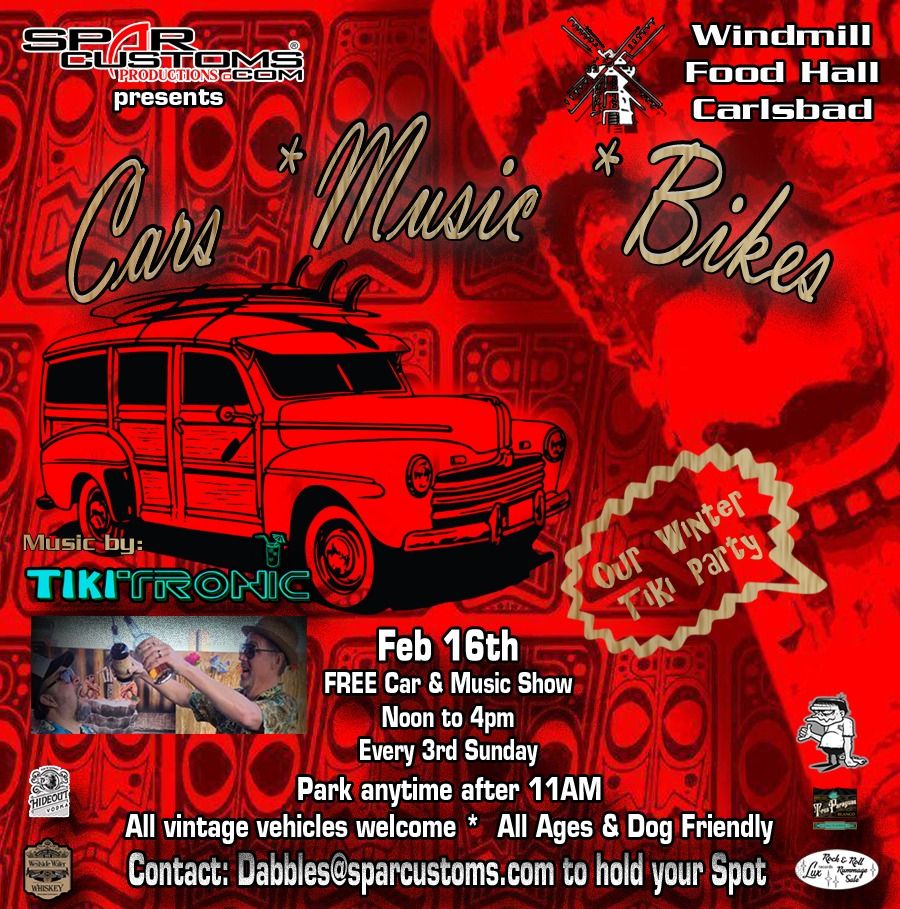 Spar Customs FREE Car\/Music\/Bike Show Winter Tiki Party