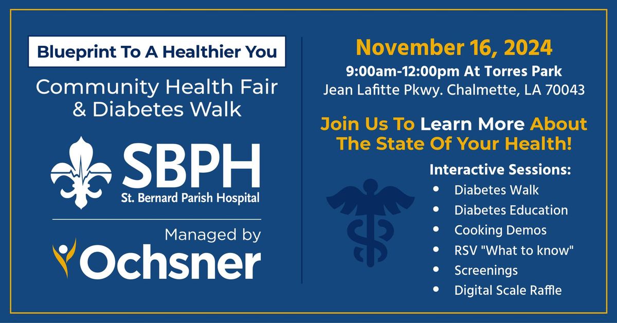 Blueprint to a Healthier You: Community Health Fair & Diabetes Walk