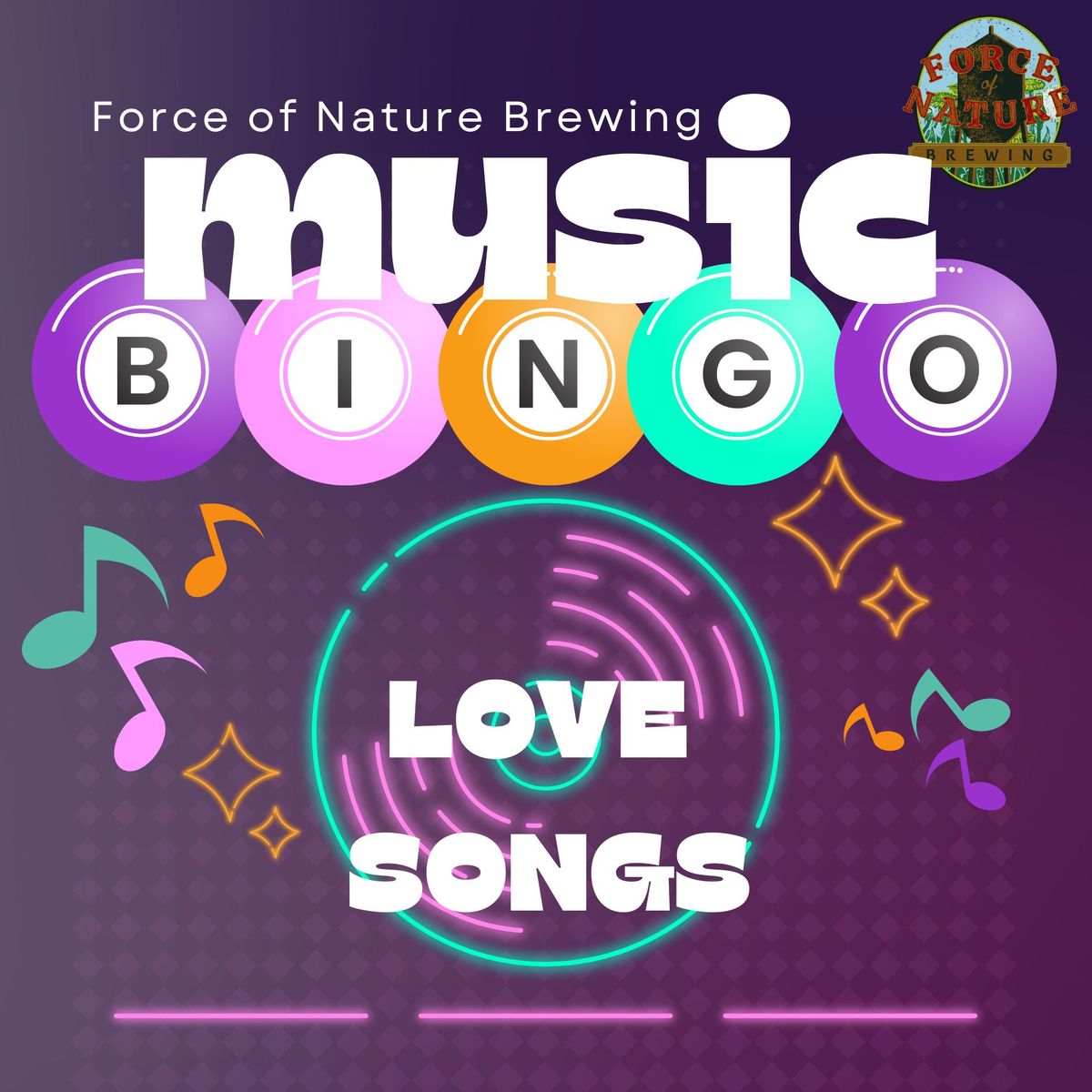 MUSIC BINGO: Love Songs