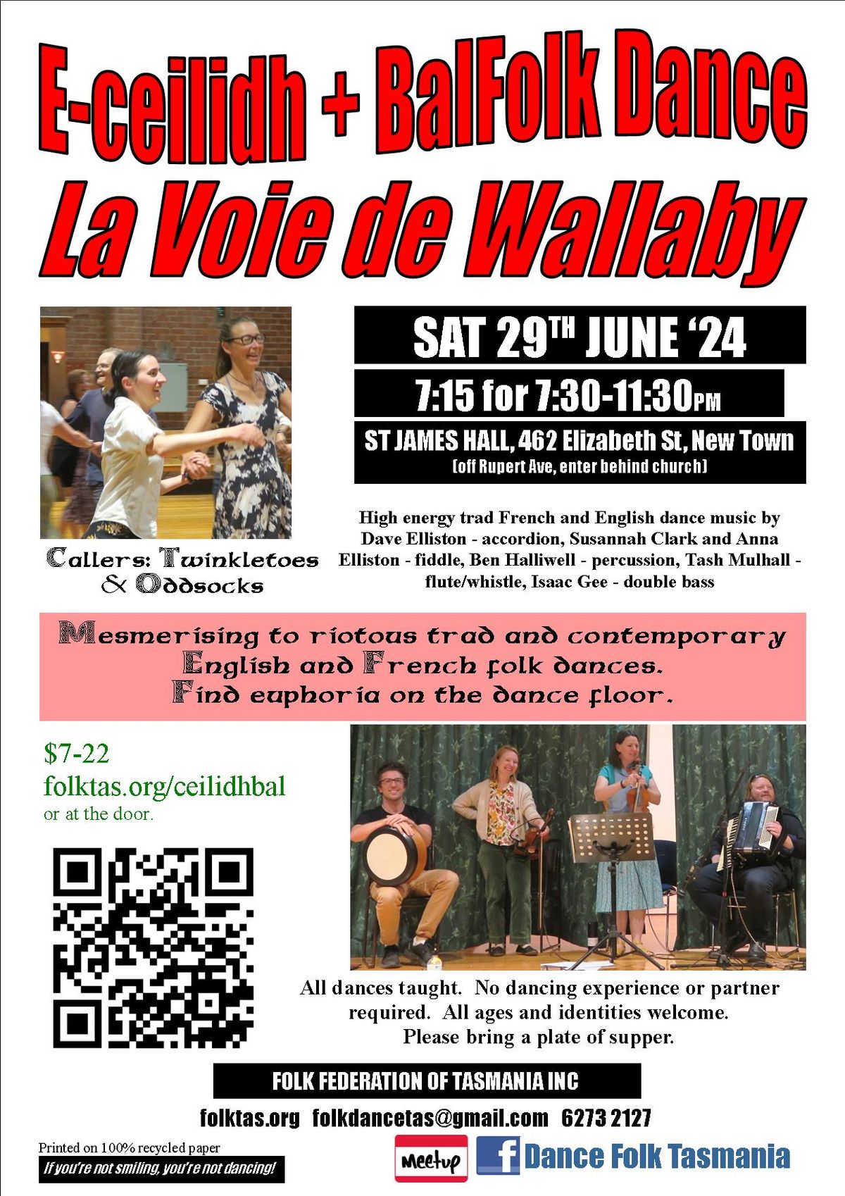 E-ceilidh + Balfolk Dance with La Voie de Wallaby