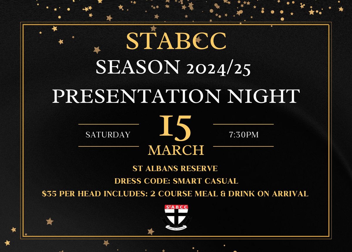 STABCC 2024\/25 Presentation Night