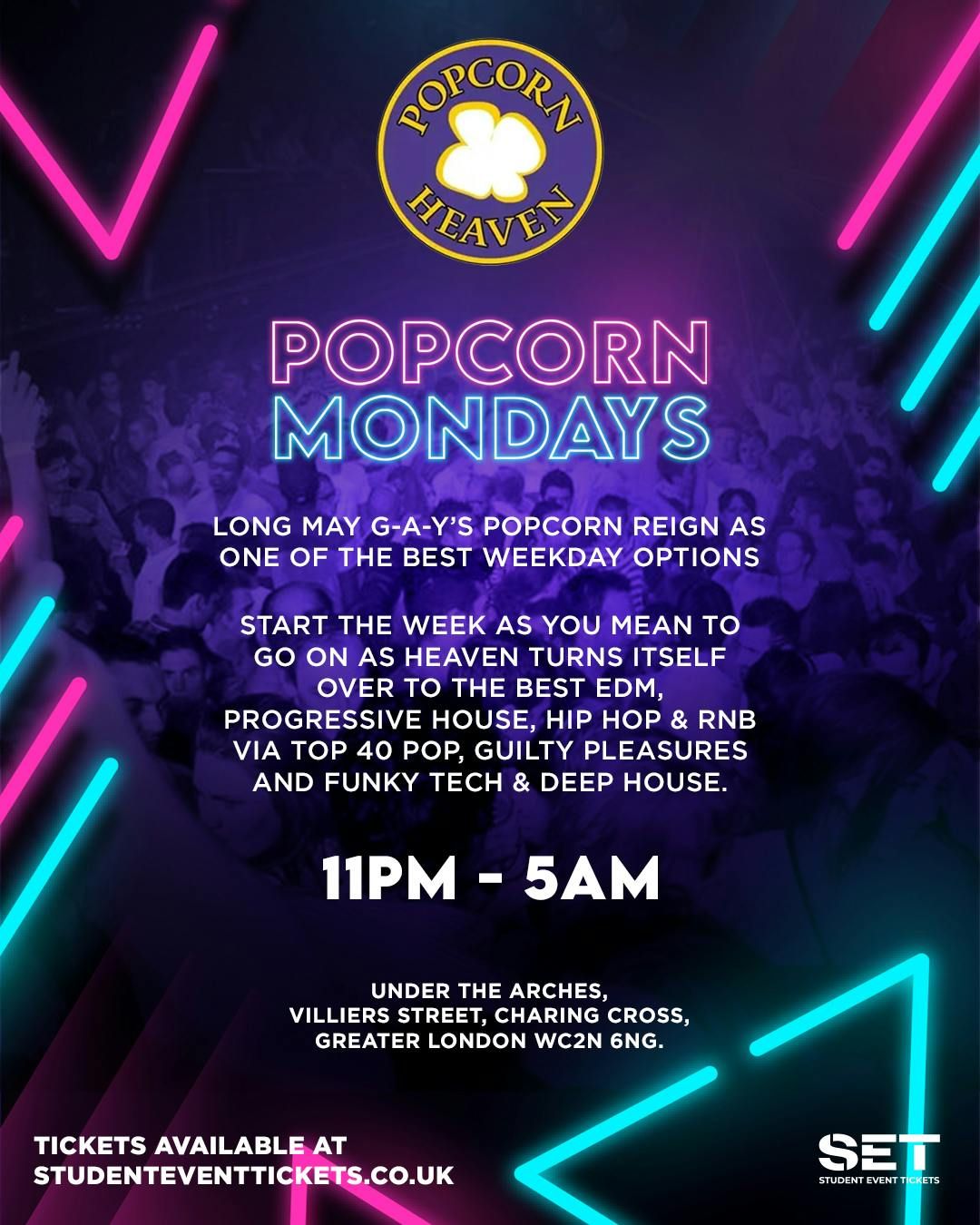 POPCORN @ HEAVEN - MONDAY 3RD FEBRUARY