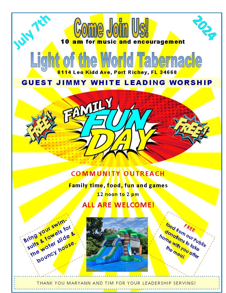 FAMILY FUN DAY WITH BOUNCY HOUSE & WATER SLIDE