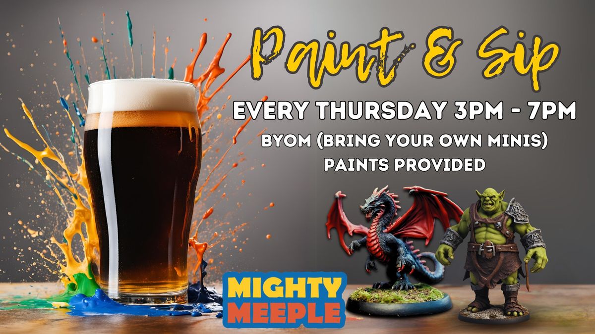 Weekly Paint & Sip @ The Mighty Meeple