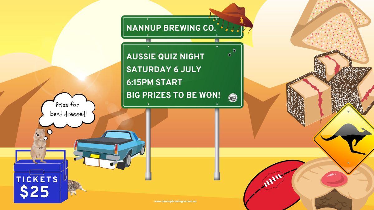 Nannup Brewing Co. Aussie Quiz Night 
