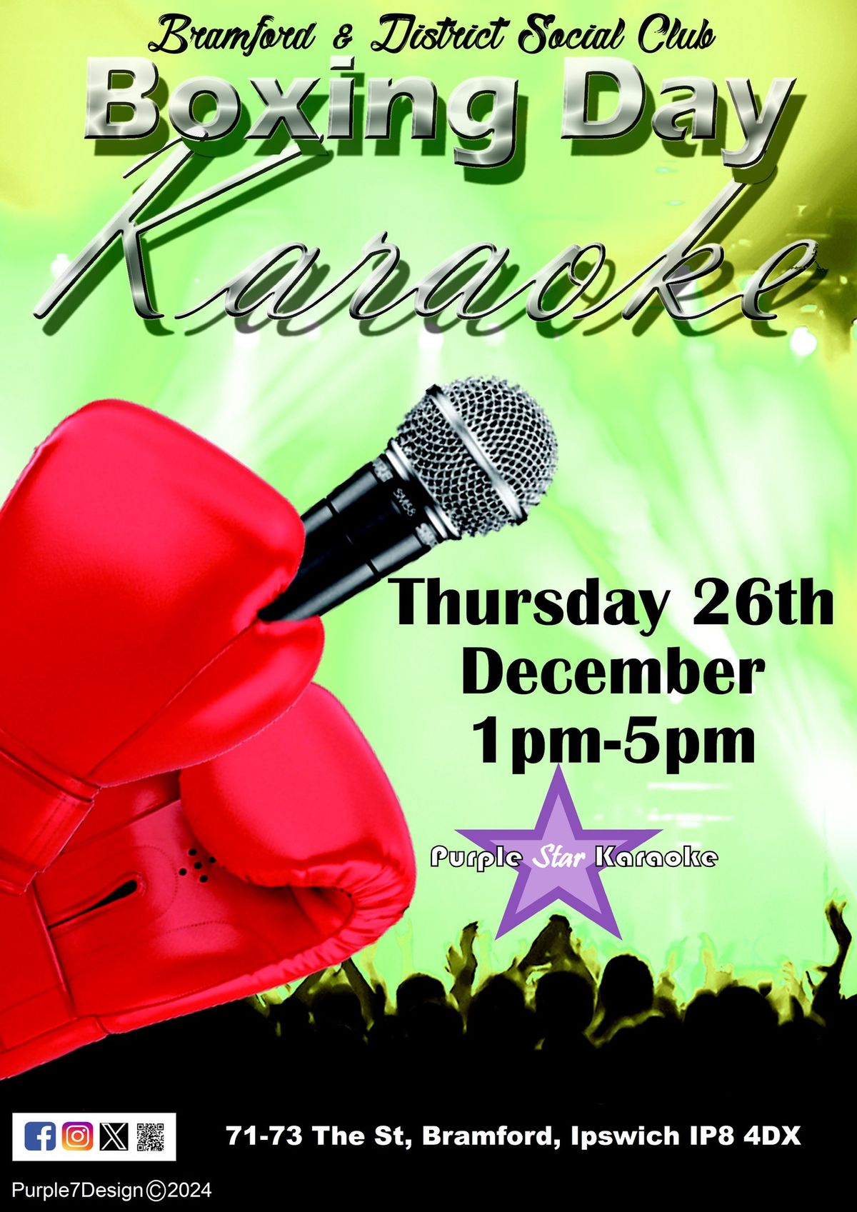 Boxing Day Karaoke at The Bramford and District Social Club