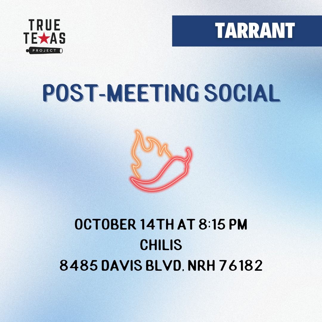 (Tarrant) Post-Meeting Social