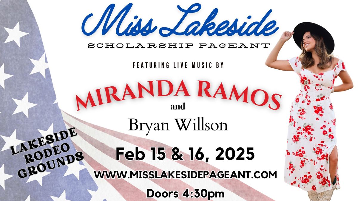 Miss Lakeside Scholarship Pageant with live music by Miranda Ramos