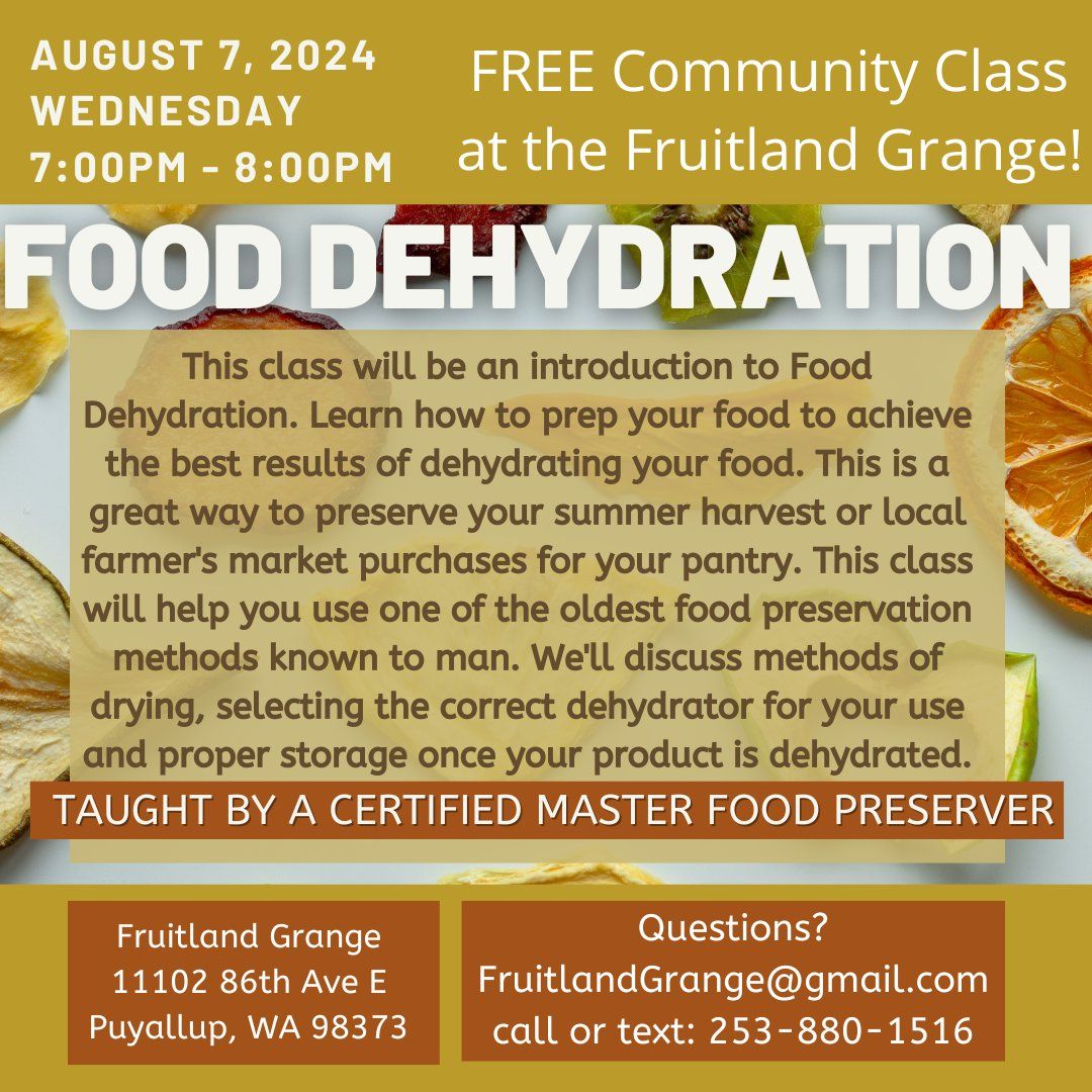 Intro to Food Dehydration (Free)